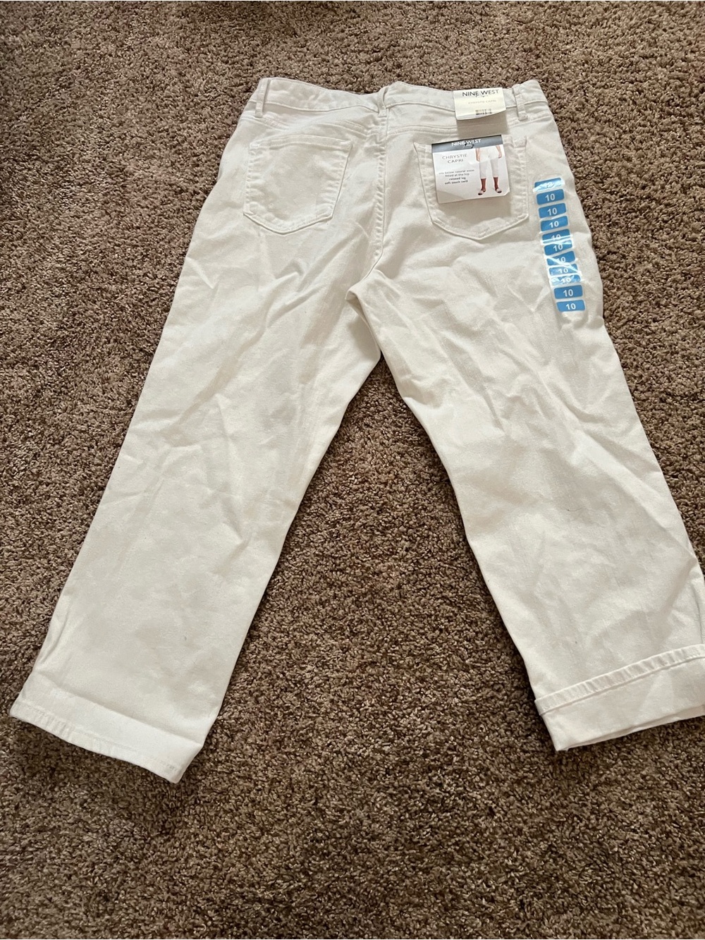 Nine West White Cropped Jeans sz 10